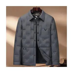 솔저스2 남성 가을 겨울 숄카라 따뜻패딩 셔츠형 오리털 OPH4