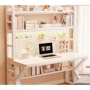 타공판책상 철제 데스크 책상 공부방 공부 인테리어