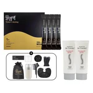 씨드비 비건 물염색 20회분+염색도구+트리트먼트 100ml 2개