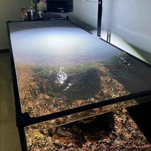 어항 덮개 수족관 2pcs 슬라이드 막이 거치대 8pcs 점프방지판 커버 탱크 위한