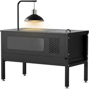 램프 스탠드와 탈착식 수집 트레이가 있는 병아리 브루더용 HAYOHRT 스탠드업 치킨 브루더 박스 닭