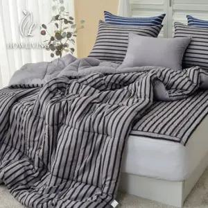 [슈퍼싱글] 에센셜 차렵이불 스트라이프 기숙사 자취생 침구 단품