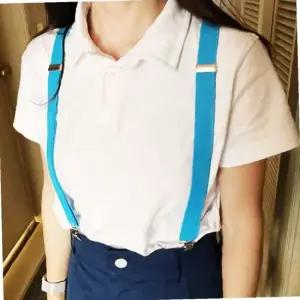 무지 멜빵 빅사이즈 정장 작업용 서스펜더 블루