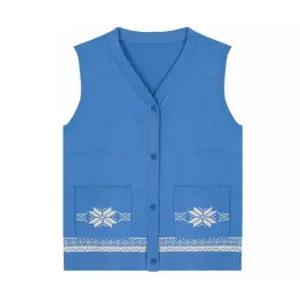 [크로커다일레이디]직영_스노우 포켓 브이넥 베스트 니트_CLBWSW210