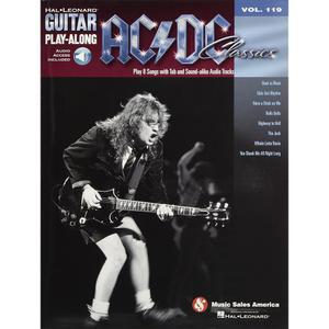 AC /DC 클래식 - HJAL 레너드 기타 연주 제119권 | 온라인 오디오가 포함된 태블릿 악보 일렉트릭 연주자를 위한 록 송북 백킹 트랙이 / DC 히트곡 8곡 배우기 및 연주하기