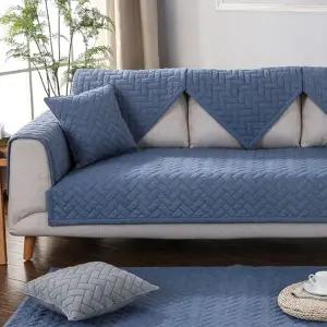 [콩심팥심]헤링본 워싱면 소파 팔걸이 겸 등받이 패드 90cm 매트