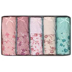 여성 맥시 삼각팬티 / 실켓 면 소재 / 5P 선물용박스구성