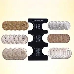 엔화 일본 동전 클립 지갑 동전케이스 직사각형 여행 WEC863B