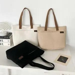 캔버스 빅 숄더백 에코가방 학생 직장인 가방 데일리 WEC90A1