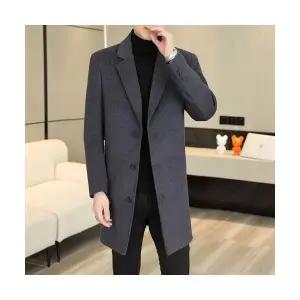 남자 정장 자켓 울 코트 가을 겨 트렌드 하프 모직 원픽4