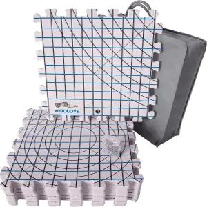 습식 및 증기 차단용 매트와 곡선형 프로젝트용 그리드 방사형 원 차단 - 두께 1cm 숫자로 표시된 9개