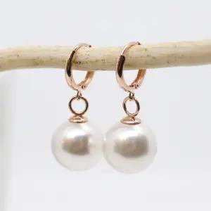 [오팔하우스]오팔하우스14k 12mm 진주 원터치 귀걸이 OPPE0186