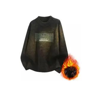 EAMT 남성 설니르 스웨터 가을 겨울 일체형 융털 소프트 보온 상의 기모 도톰 카디건 YJ4