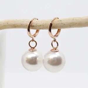 [오팔하우스]14k 12mm 진주 원터치 귀걸이 OPPE0186