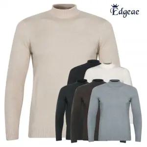 엣지애 남성 베이직 캐시미어 반폴라 슬림 니트 MCTW4SM5425