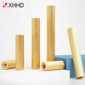 20/50pcs 황동 라운드 스탠드 오프 스페이서 M2 스터드 보드 스레드 기둥  PCB 마더 더블 스루