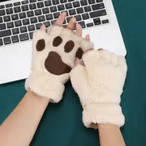 보들보들 귀여운 곰발바닥 반장갑 쁘띠 핸드워머 손토시 10가지 색상