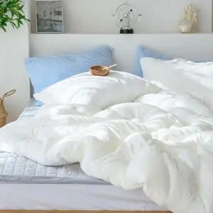 겨울 밍크 극세사 이불베개세트 SS 슈퍼싱글 화이트 차렵침구 자취 기숙사