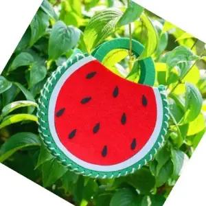 (선택 여름 수박가방 SDPFB0751)펠트 여름 수박가방 만들기 DIY 키트 장식 휴대용 소품가방