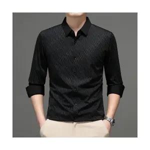 록쉬블몰 남성 솔리드 셔츠 쿨링 긴팔 봄 가을 캐주얼 스판 HO3