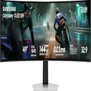 삼성 49인치 오디세이 OLED G9 (G91SD) 듀얼 QHD QD-OLED G-Sync 호환 커브드 게이밍 모니터 144Hz 0.03ms