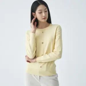 [지센] 여성 버튼업 긴팔 니트 LFKTO105_YE