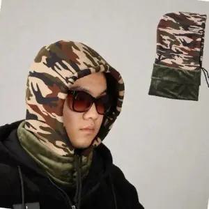 ( )극세사 방한 보온 후드넥워머 겨울 밀리터리 후드모자 넥워머