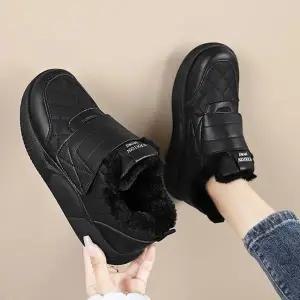 여자 겨울 기모 스니커즈 캐주얼 방한 운동화