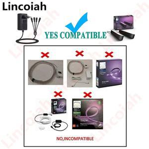 호환 필립스 Hue Play 라이트 바 스타터 세트 78210용 24V AC/DC 어댑터 U7 Sync Box LED 전원 공급 장치