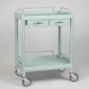 [열린세상] 다용도 병원 드레싱 2단 가드레일 서랍 2칸 이동카트 Y-201G