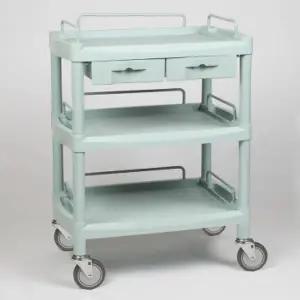 [열린세상] 다용도 병원 드레싱 3단 가드레일 서랍 2칸 이동카트 Y-201H