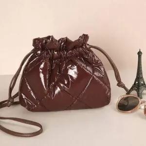 [콩심팥심]누빔 여성 버킷백 데일리 여성 숄더백 복조리 미니