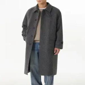 [매장정품]  musinsastandard 셔틀랜드 울 오버사이즈 발마칸 코트 그레이
