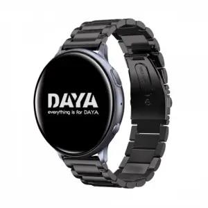 DAYA 갤럭시워치 5 4 3 스트랩 20mm 블랙 메탈 스트랩 밴드