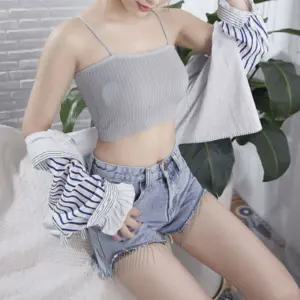 [센트럴몰]데일리 스트레이트 스트랩 튜브 브라 탑 (4color)