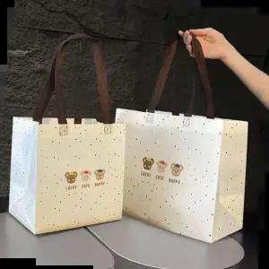 쇼핑백 귀여운 곰돌이 부직포 가방 타포린백 선물포장