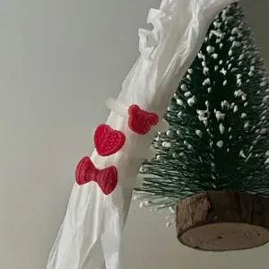 소품샵 겨울 우정링 크리스마스 테디베어 하트 벨벳