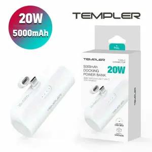 보조배터리 휴대폰충전 템플러 PD 20W 5000mAH 도킹형 C타입 고속