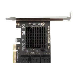 PCIe SATA 어댑터 6포트 III to 익스프레스 3.0 4X 내부 확장 카드 윈도우 NAS 리눅스 액세서리용