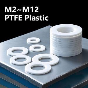 테프론 백업 흰색 PTFE 플랫 와셔 M2 M3 M4 M5 M6 M8 M10 M12 씰링 게이지 워터 파이프 조인트 가스켓