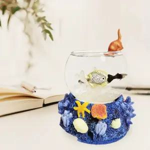 LED 미니 회전어항 열대어 어항세트 미니수족관 구피/가정/용/관상어/채집/관찰/물고기/놀이/금붕어