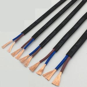 PVC 소프트 시스 제어 케이블 플랫 병렬 와이어 순수 구리 코어 전원 코드 18AWG 2C 17 15 13 0.75 11 5mm