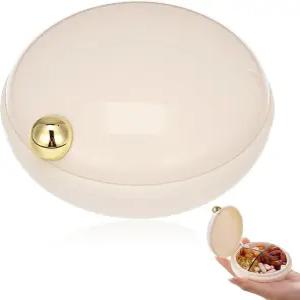 플러스마일 여행용 알약 정리함 4칸 휴대용 케이스 대용량 비타민용 데일리 의약품 상자 방습 생선 오일