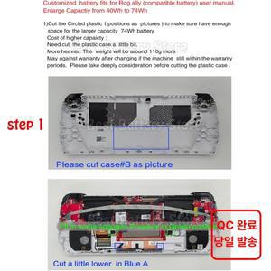 ASUS ROG ALLY 게이밍 핸드헬드 시리즈용 C41N2208 배터리 RC71L/PC71L의 고용량 74Wh 모드 업그레이드 확