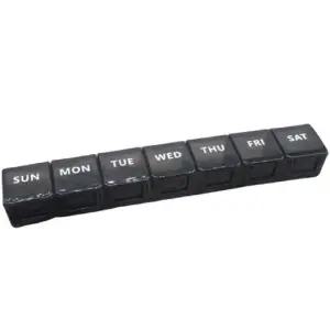 케이스 약케이스 요일 휴대용 블랙 알약 보관 일주일약통