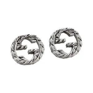 YBD457109001 (457109 J8400 0811) 인터로킹 G 실버 귀걸이