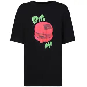 23SS 여성 버거 프린트 로고 티셔츠 블랙 CL0176 900