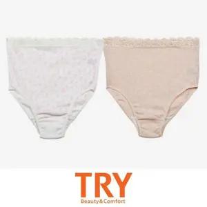 (트라이)위생적인 면 레이스 밴드 임부 팬티