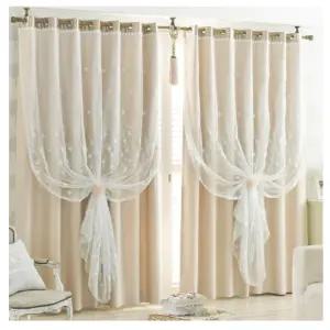 지나송 거실 암막 커튼 웨딩스타일 샐리 중형 베이지