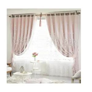 지나송 침실 암막 커튼 봉 웨딩스타일 샐리 중형 핑크
